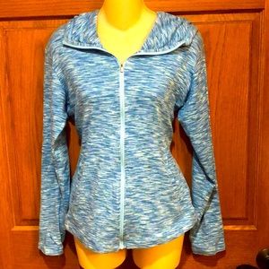 Lightweight Columbia Blue/Teal Zippered Jacket, M